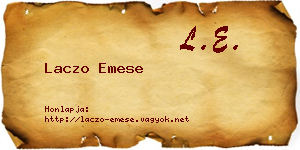 Laczo Emese névjegykártya
